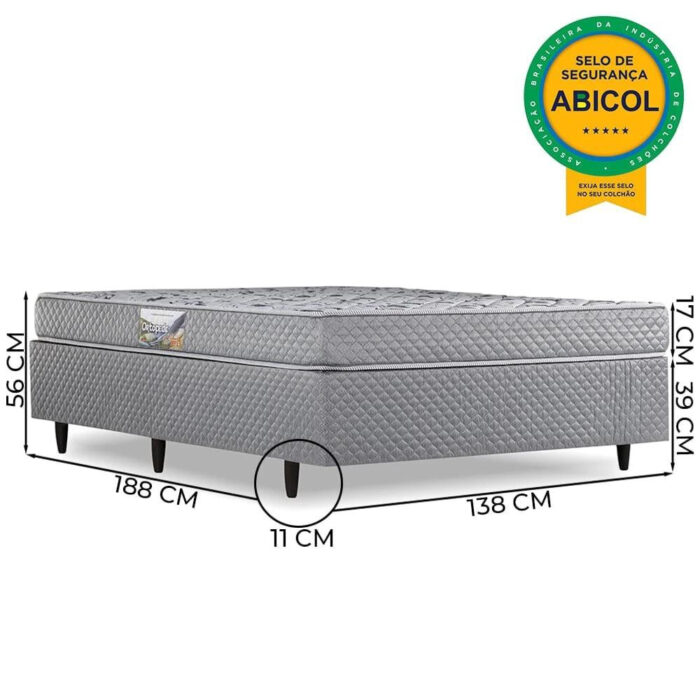 Cama Box de Casal Ortopedic, Espuma Alto Suporte, 56x138x188 cm - Image 3