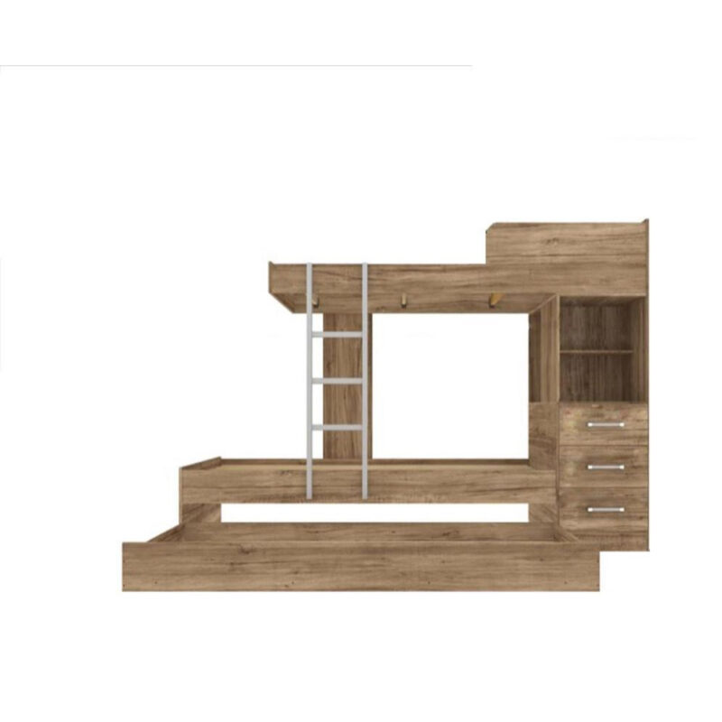 Beliche 3 Gavetas com Cama Auxiliar Atacama -