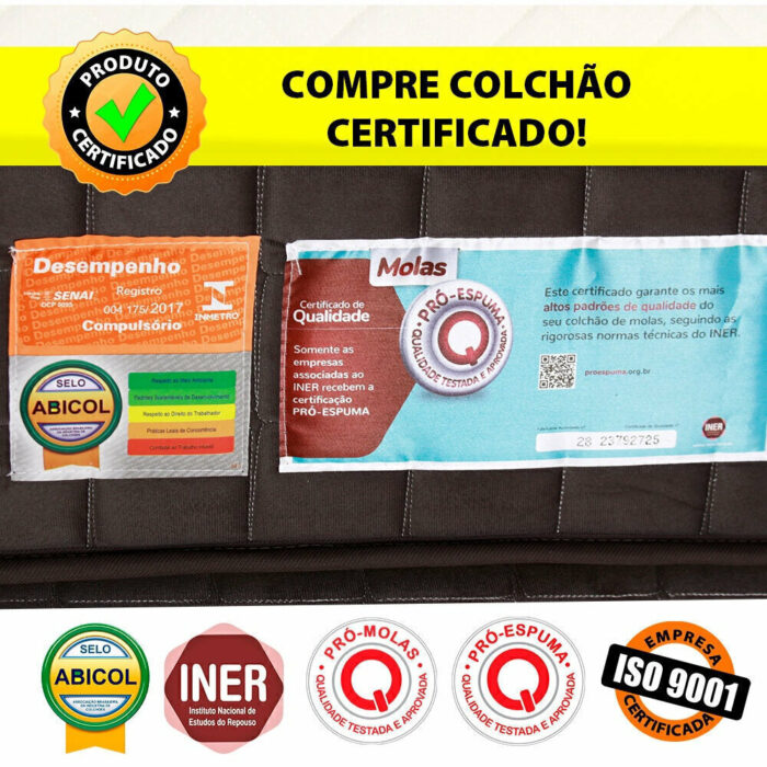 Colchão Casal Premium Mola Ensacada com Espuma D33 e Viscoelástica Nasa 138x188x32cm - Image 3