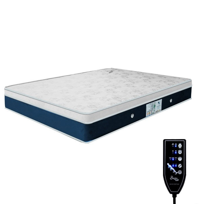 Colchão Massageador Magnético Energia Bio Quântica Casal Azul