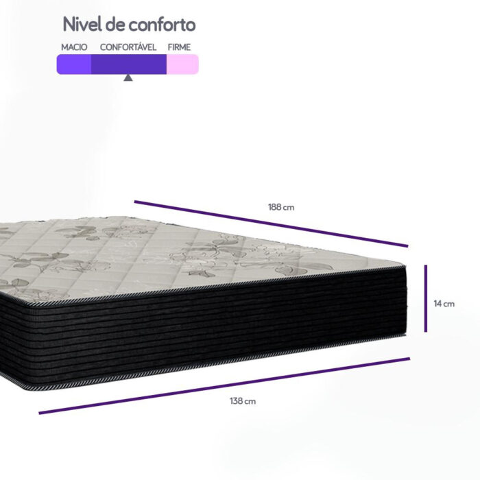 Colchão Casal Espuma D33 Sleep 138x188x14cm - Image 7