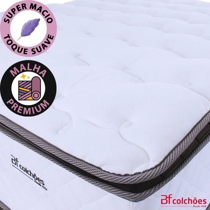 Colchão Casal Molas Ensacadas com Pillow Top Extra Conforto 138x188x38cm - Premium Sleep - - Image 3