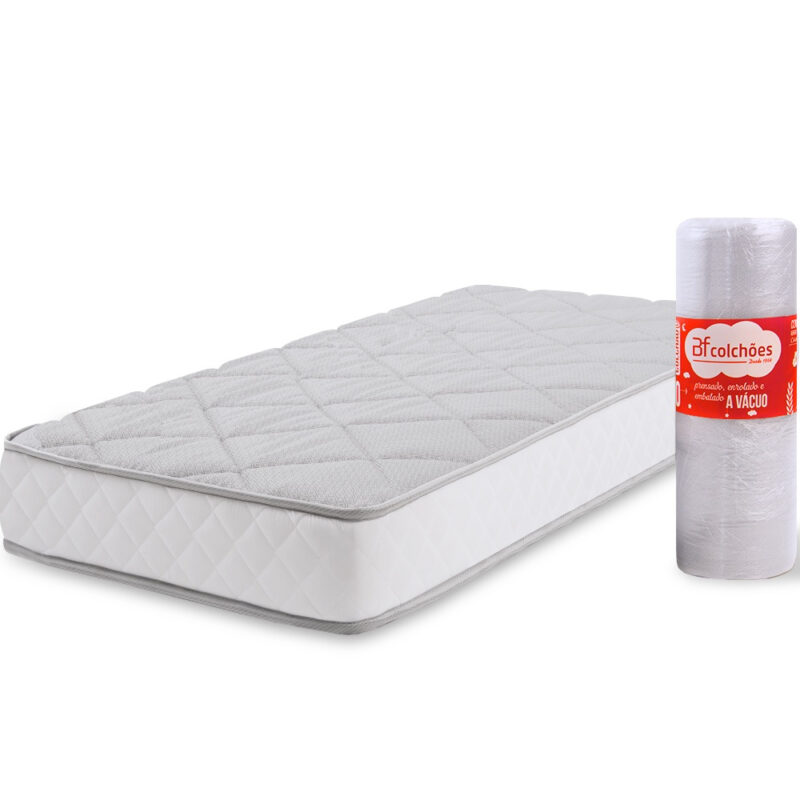 Colchão Solteiro Espuma D45 A Vácuo Ortopédica Certificada 88x188x17cm