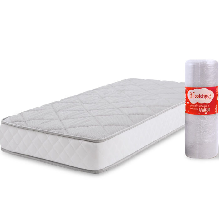 Colchão Solteiro Espuma D33 A Vácuo Ortopédica Certificada 88x188x17cm -
