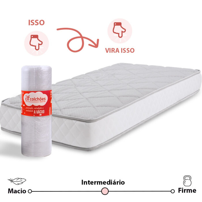 Colchão Solteiro Espuma D33 A Vácuo Ortopédica Certificada 88x188x17cm - - Image 5