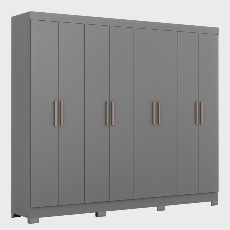 Guarda Roupa Casal 8 Portas 4 Gavetas com Pés Paris