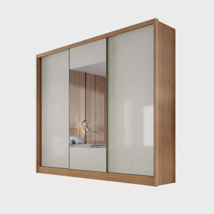 Guarda Roupa Casal com Espelho 3 Portas 6 Gavetas Montreal