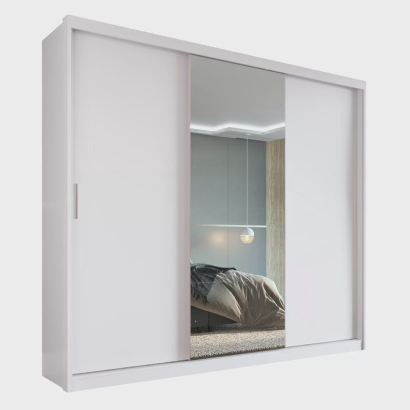 Guarda Roupa Casal 3 Portas 1 Espelho 100% mdf London