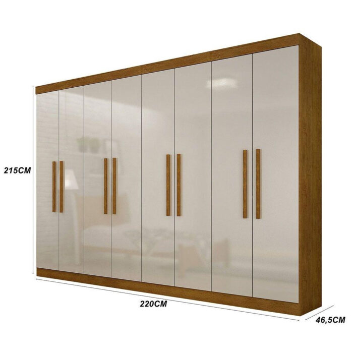 Guarda Roupa Casal Hera 8 Portas E 4 Gavetas - Image 2
