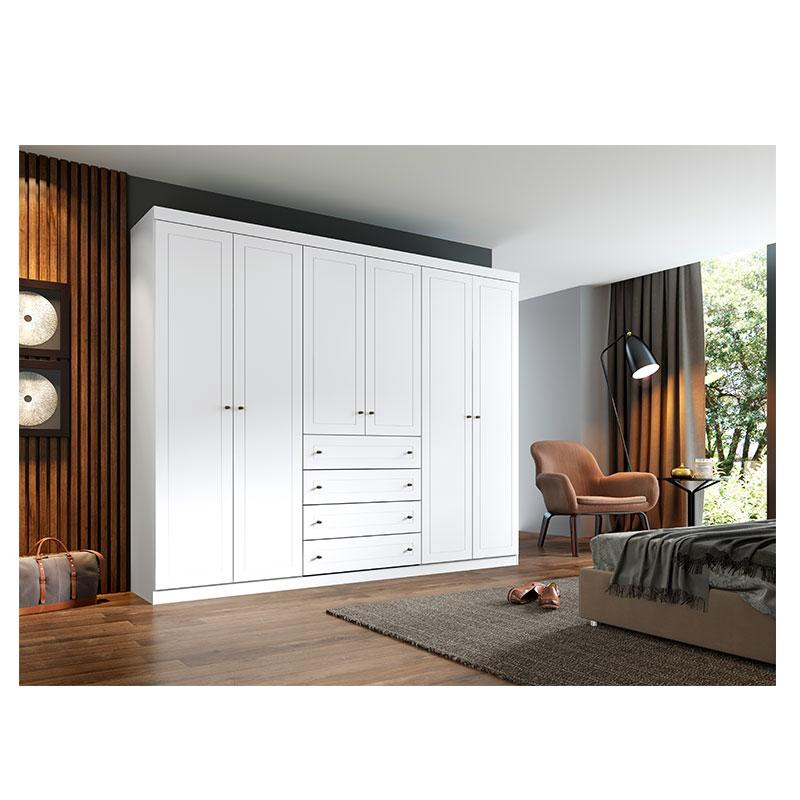 Guarda Roupa Casal Americano 6 Portas Branco hp