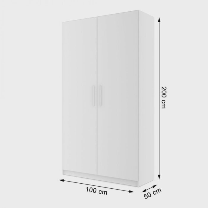 Guarda Roupa Solteiro 2 Portas 2 Gavetas Ímola - Image 2