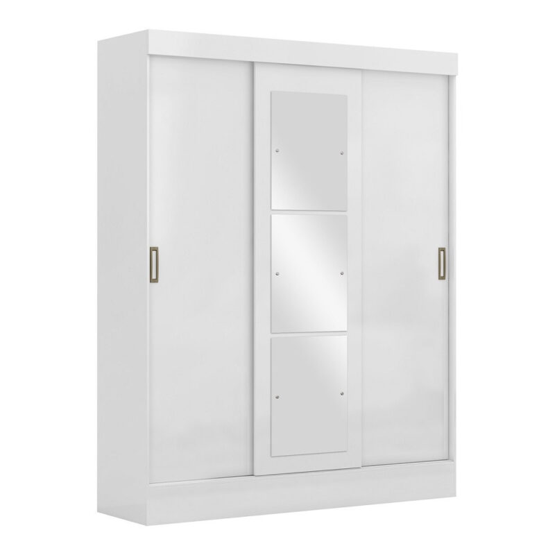 Guarda Roupa Solteiro 3 Portas com Espelho San Marino