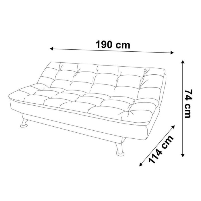 Sofá-Cama 3 Lugares Casal Premium Suede Marrom - Image 6